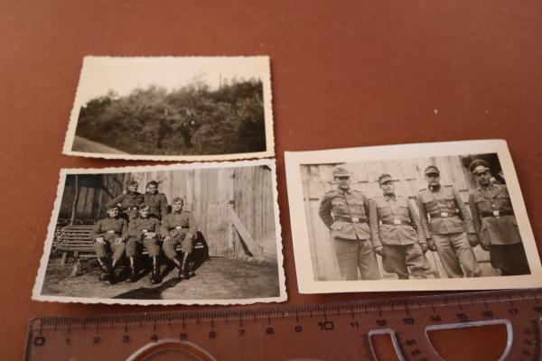 drei Fotos - Soldaten der SS - Totenkopf  , Verfügungstruppe